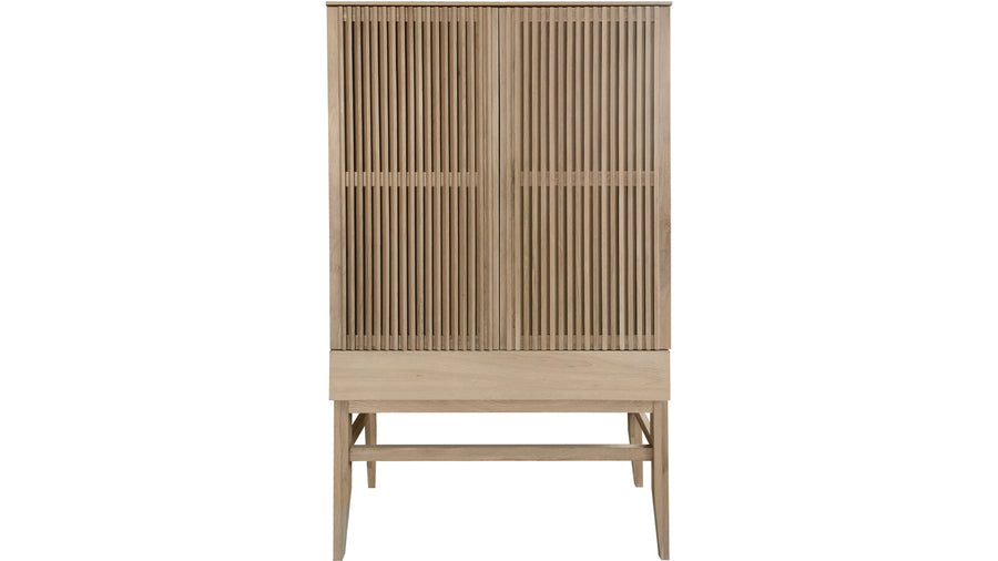 Gradino vitrinskåp vitoljad