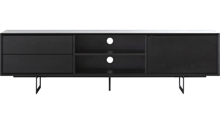 Vision mediabänk svart 180x42 cm