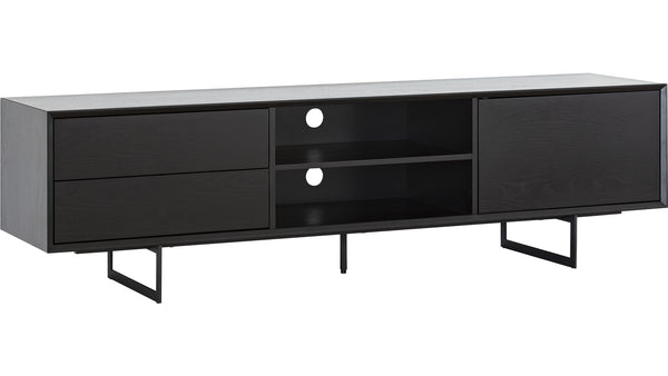 Vision mediabänk svart 180x42 cm