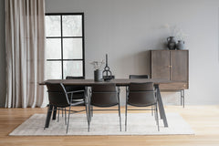 Clearbrook skåp 79 brun ek/svart metall