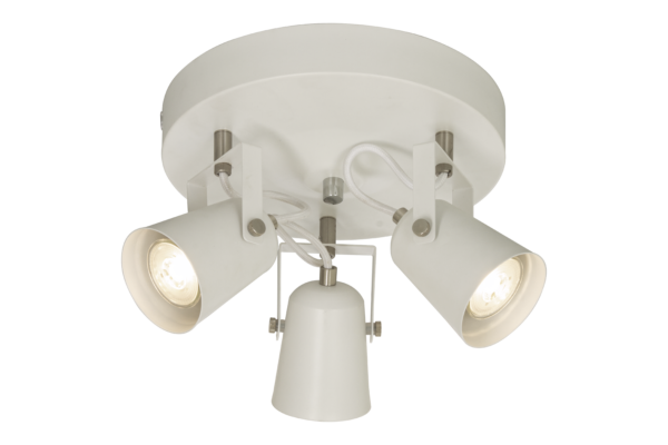 Metz takspot rondell vit/stål