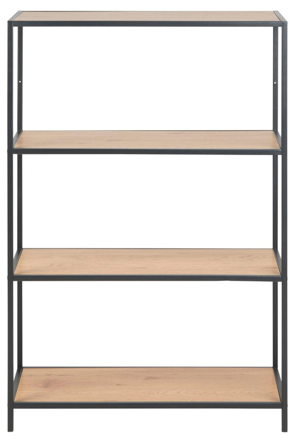 Seaford bokhylla 3 hyllor ek faner/svart