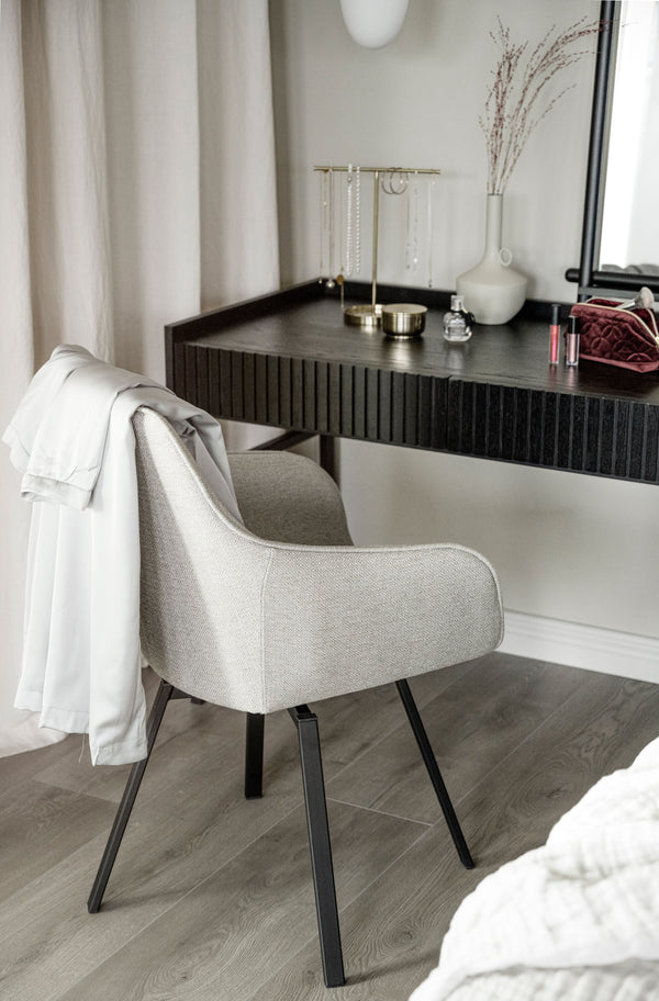 Halifax skrivbord 120 svart ek/svart metall