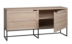 Everett sideboard 160 vitpigmenterad ek/svart