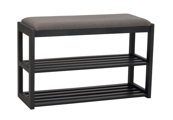 Confetti skoställ/sittbänk 80 svart ek/mörkgrå