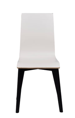 Gracy stol vit laminat/svartbetsad ek 2-pack