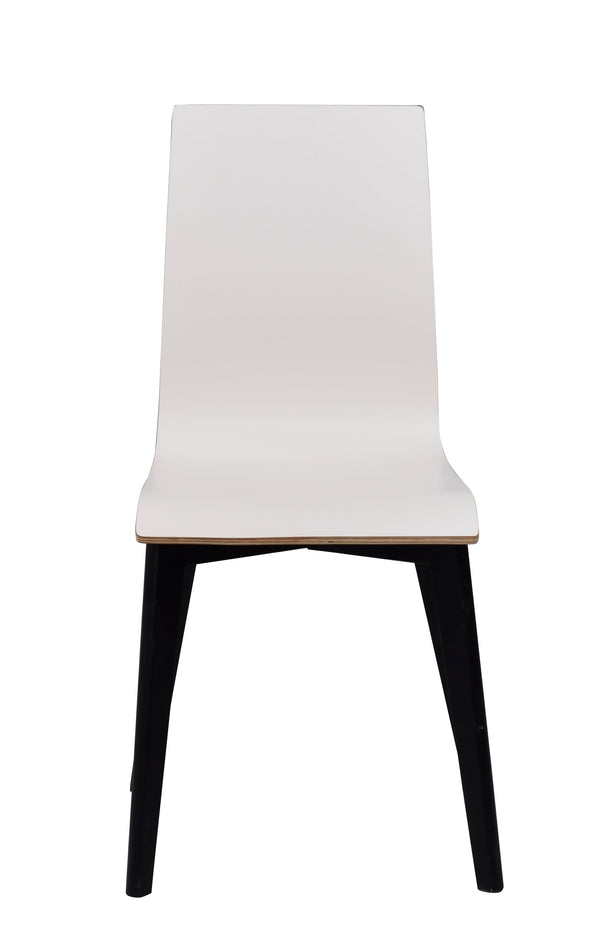 Gracy stol vit laminat/svartbetsad ek 2-pack