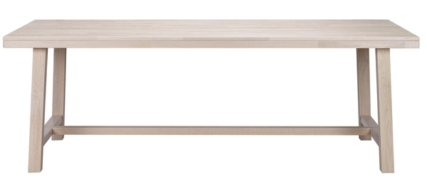 Brooklyn matbord 220x95 vitpigmenterad ek