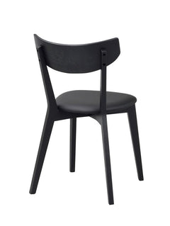 Ami stol svartbetsad ek/svart konstläder 2-pack