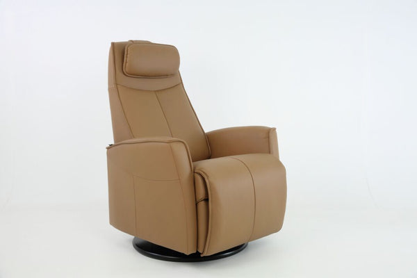 Loft reclinerfåtölj brun el