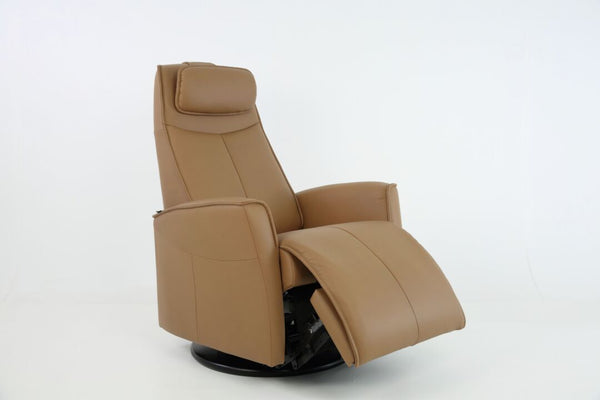 Loft reclinerfåtölj brun el