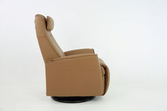 Loft reclinerfåtölj brun el