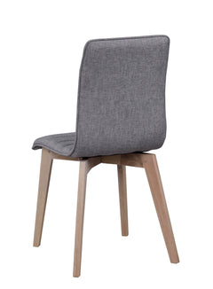 Gracy stol tyg ljusgrå/vitpigmenterad ek 2-pack