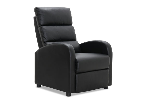 Berlin reclinerfåtölj svart PU-skinn