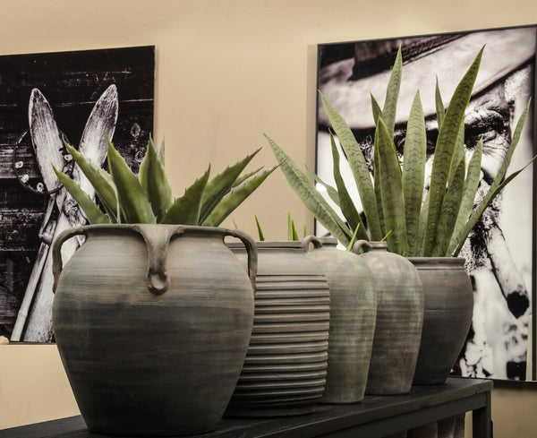 Vintage keramikkruka grå