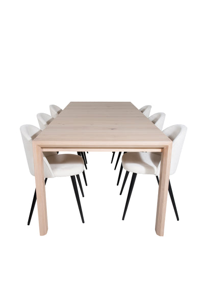 Matbordet Slider och stolarna Velvet