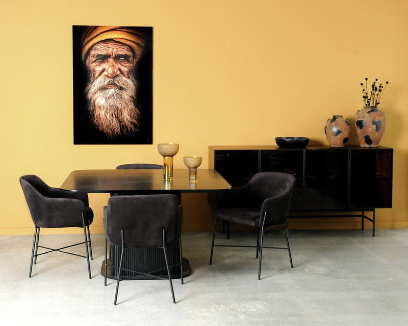 Stavern matbord svart 130x130 cm