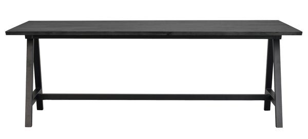 Carradale matbord 220 svart ask/A-ben svart met