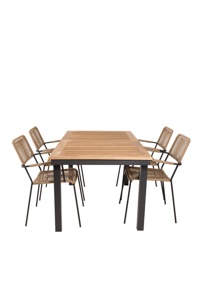 Matbordet Panama och stolarna Lindos