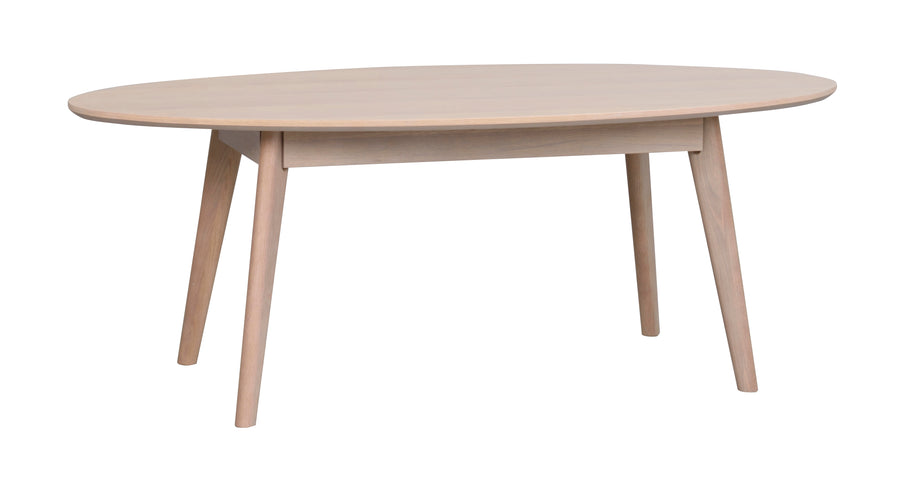 Yumi soffbord ovalt 130x65 vitpigmenterad ek