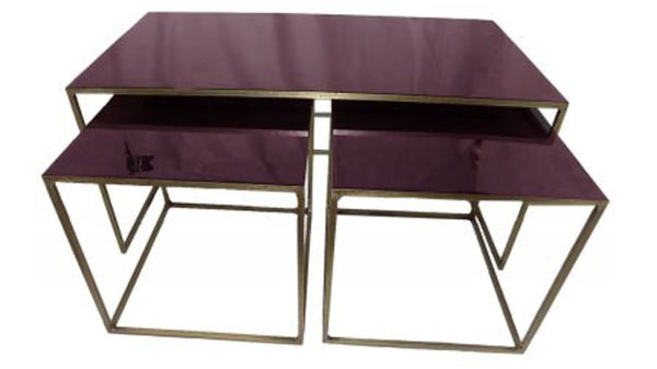 Mayfair satsbord plommon/mässing