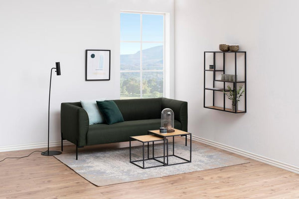 Seaford vägghylla ek faner/svart