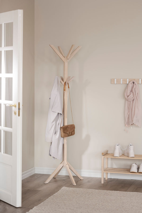 Confetti klädhängare golv vitpigmenterad ek