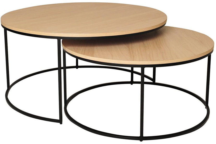 Muran satsbord vitpigmenterad ek/svart