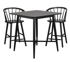Carmen barstol svartlack 2-pack