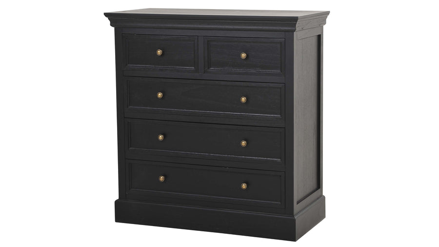 Bristol byrå 3+2 lådor antiksvart