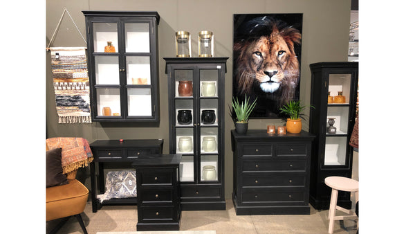 Bristol byrå 3+2 lådor antiksvart