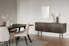 Clearbrook sideboard 160 brun ek/svart metall