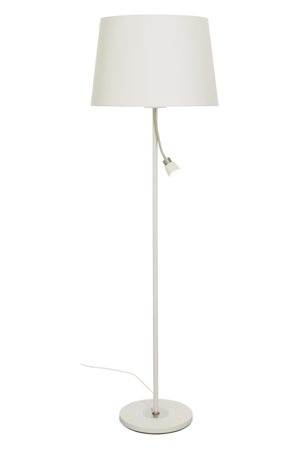 Eketorp golvlampa vit/stål