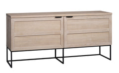 Everett sideboard 160 vitpigmenterad ek/svart