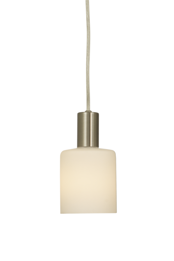 Cylinder fönsterlampa stål/opalvit