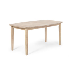 Allegro matbord 186 2 ilägg vitoljad fanerad ek