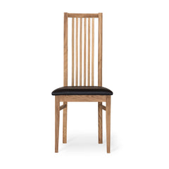 Allegro stol oljad ek sits klädd läder Madras svart 2-pack