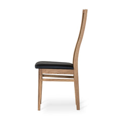 Allegro stol oljad ek sits klädd läder Madras svart 2-pack