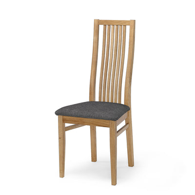 Allegro stol oljad ek sits klädd tyg Nord grå 2-pack