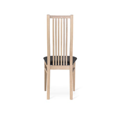 Allegro stol vitoljad ek, sits läder Madras svart 2-pack