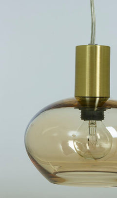 Bell fönsterlampa matt mässing/amber