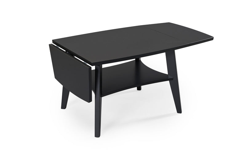 Birdie klaffbord svartbetsad ek 70x60 (120x60) cm