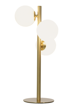 Molekyl bordlampa 3a matt mässing/vit