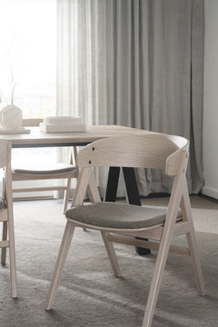 Waterton karmstol vitpigmenterad ek/brunt tyg 2-pack