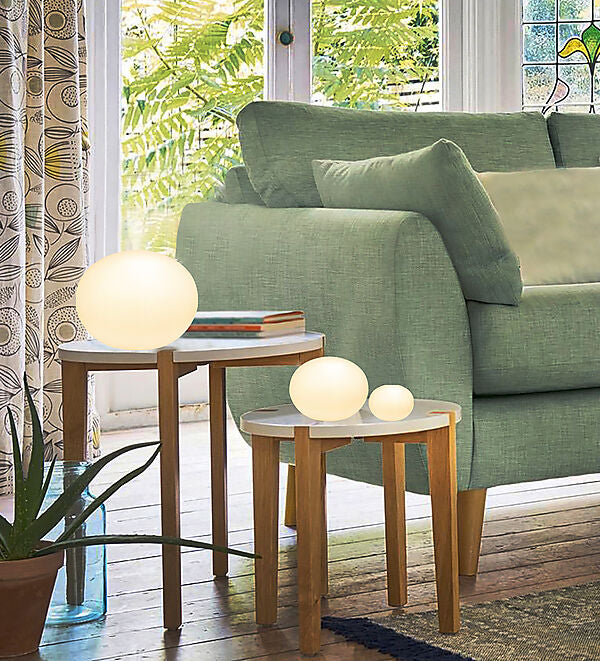 Globus bordlampa 13 cm vit