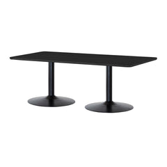 Davis matbord 210 cm svartbetsad ek, svart trumpetfot