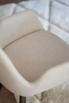 Drimsdale karmstol beige tyg/bruna ekben 2-pack