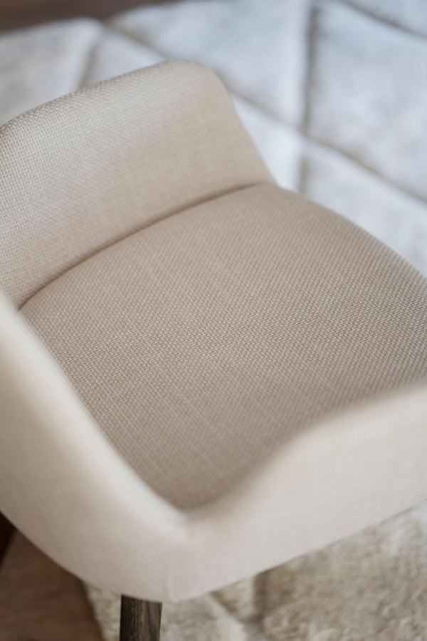 Drimsdale karmstol beige tyg/bruna ekben 2-pack