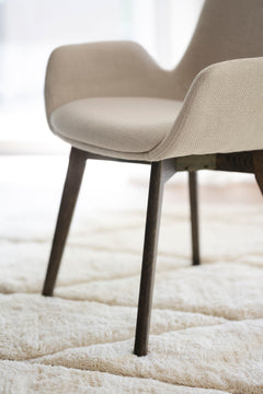 Drimsdale karmstol beige tyg/bruna ekben 2-pack