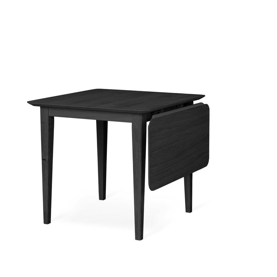 Ella matbord 80x80+40 svartbetsad ek